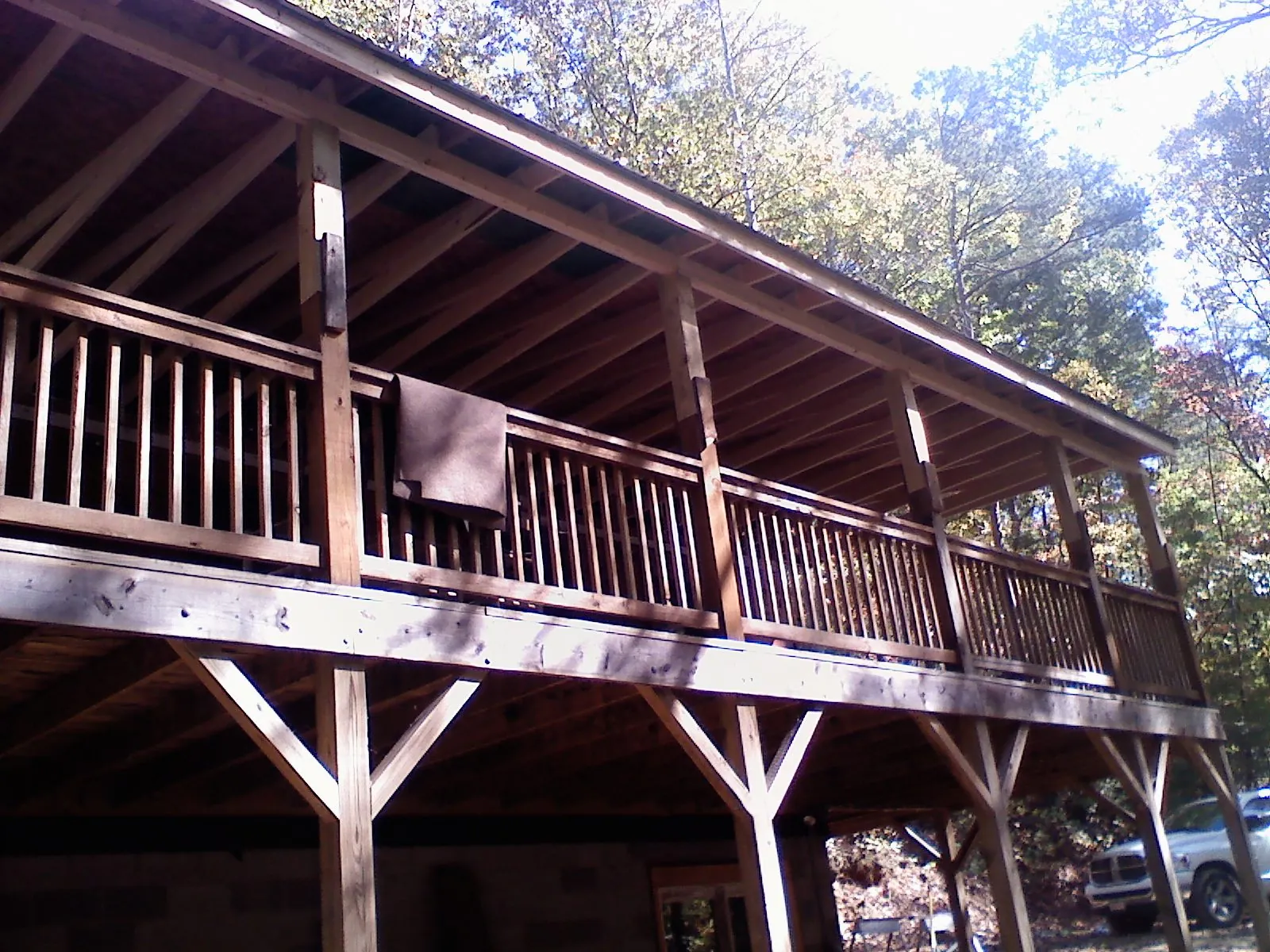 Timber framing under a new elevated porch and deck — Roof Leak Repair in National Park by Roofing Brothers